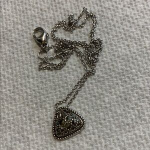 Sterling Silver Necklace - Pendant and 16 inch Chain - Vintage